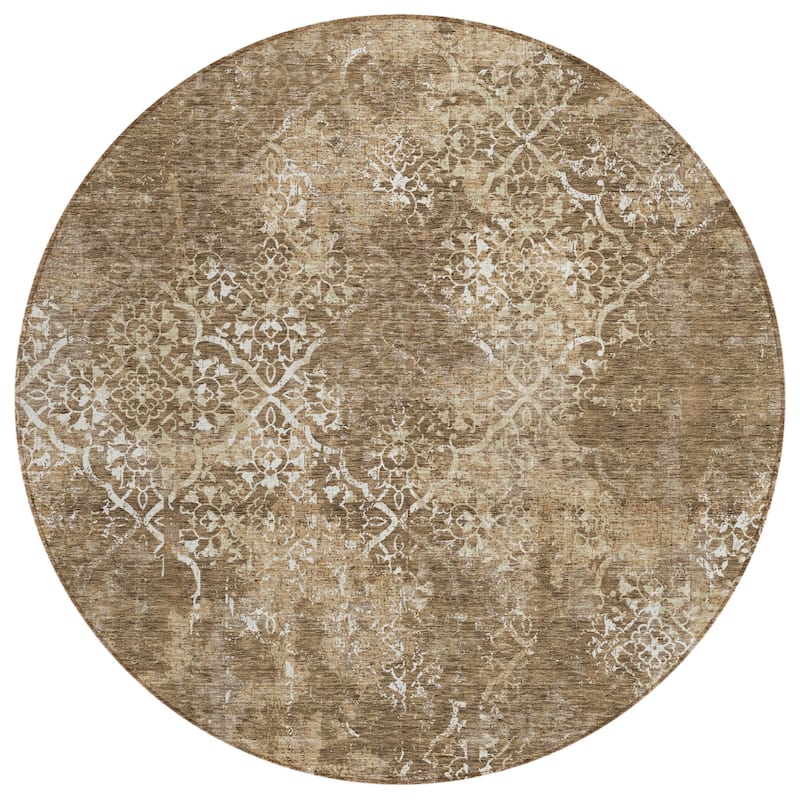 HomeRoots Floral Transitional Rectangle Outdoor Rug