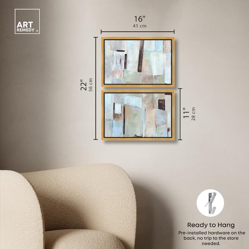 Crossed Lines Canvas Set of 2 by Art Remedy