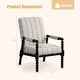 preview thumbnail 3 of 7, Gymax Accent Chair Upholstered Armchair w/ Rubber Wood Frame Ergonomic
