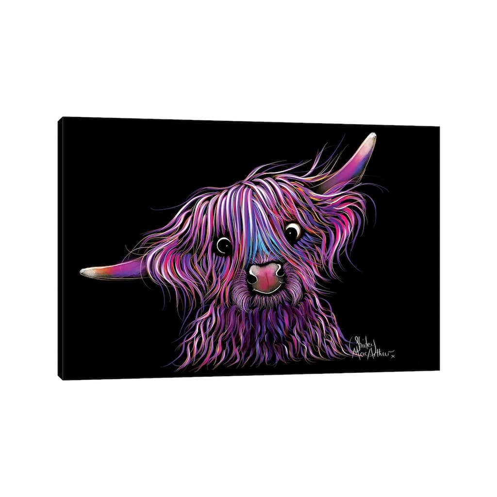 iCanvas "Huckleberry The Highland Cow" by Shirley Macarthur Canvas Print