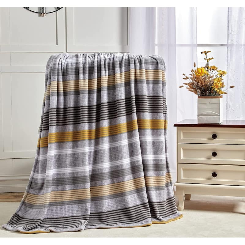 FAITH, HOPE, LOVE HOME DÉCOR - BREA Extra Heavy and Plush Throw Blanket (50" x 70") - Summer Stripes