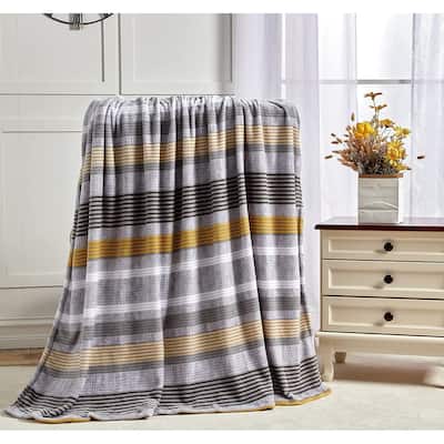FAITH, HOPE, LOVE HOME DÉCOR - BREA Extra Heavy and Plush Throw Blanket (50" x 70") - Summer Stripes