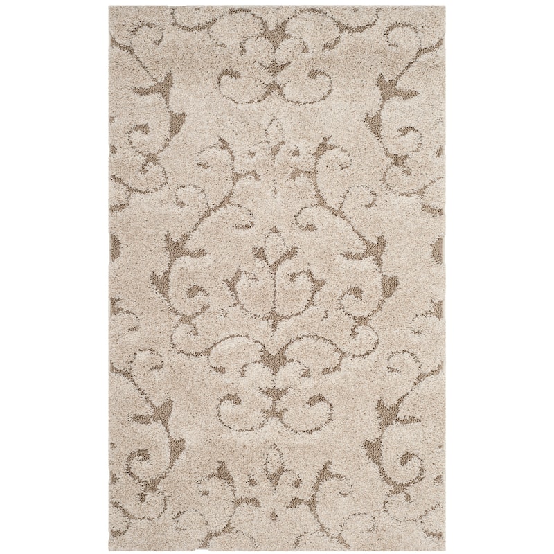 SAFAVIEH Florida Shag Valdemara Scroll Area 1.2-inch Thick Rug