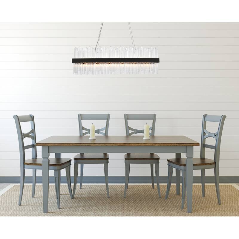 Indigo Home 42 inch rectangle crystal pendant