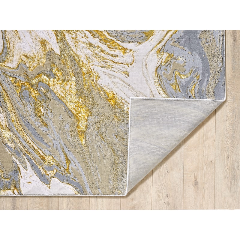 Domani Grace Marble Glam Area Rug