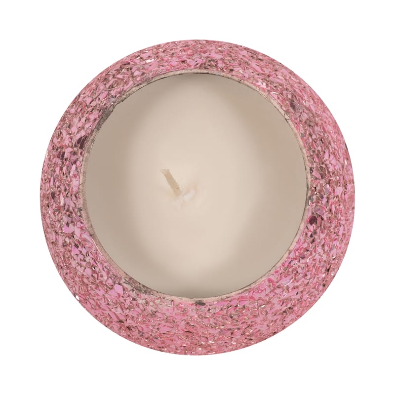 Sagebrook Home 4" Glass Candle Contemporary Glam 11oz Scented Decorative Candle Trendy Home Decor - 4" x 4" x 4"
