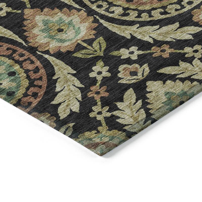 HomeRoots Floral Transitional Rectangle Outdoor Rug