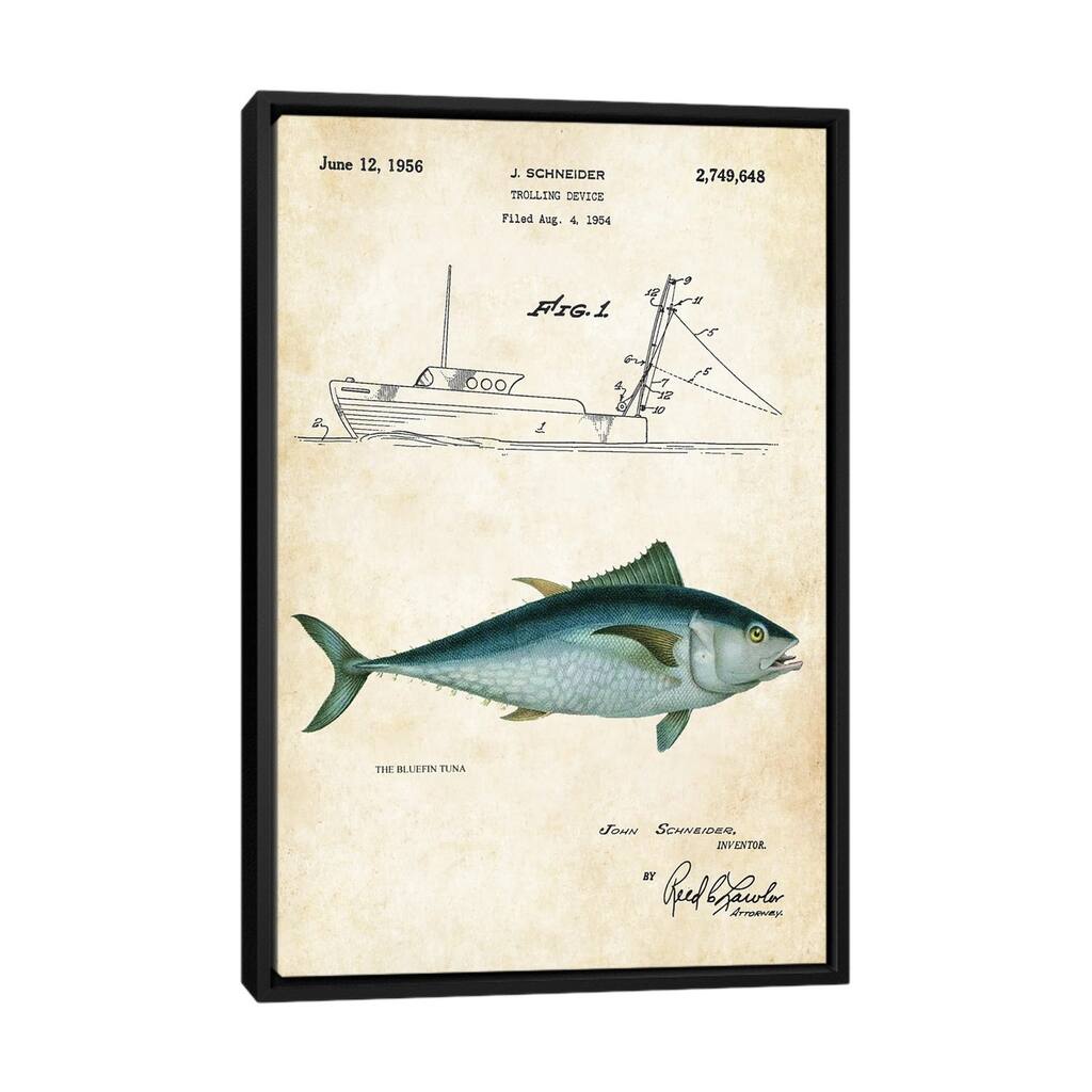 iCanvas "Bluefin Tuna" by Patent77 Framed