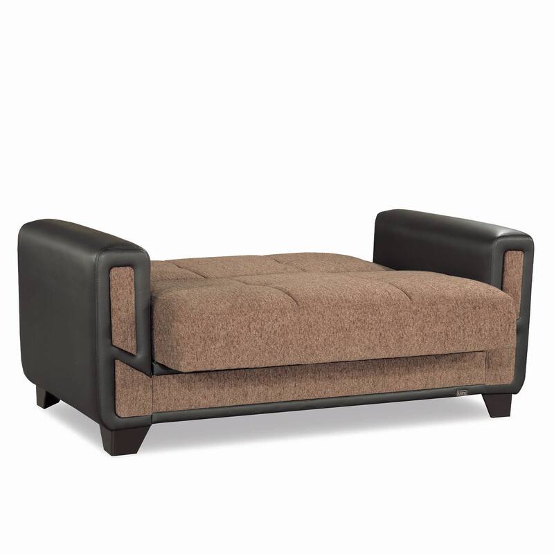 Collection Upholstered Convertible Loveseat With Storage