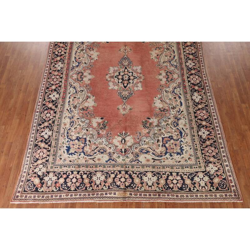 Mahal Persian Vintage Area Rug Hand-Knotted Wool Carpet - 8'5"x 12'2"