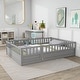 preview thumbnail 10 of 14, Full size Floor bed, integral construction with super high security barrier, door, children's floor bed frame, Montessori