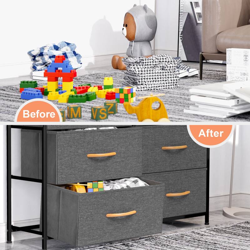 Home Extra Wide Closet Dresser Storage Tower Organizer Unit 9 Drawers