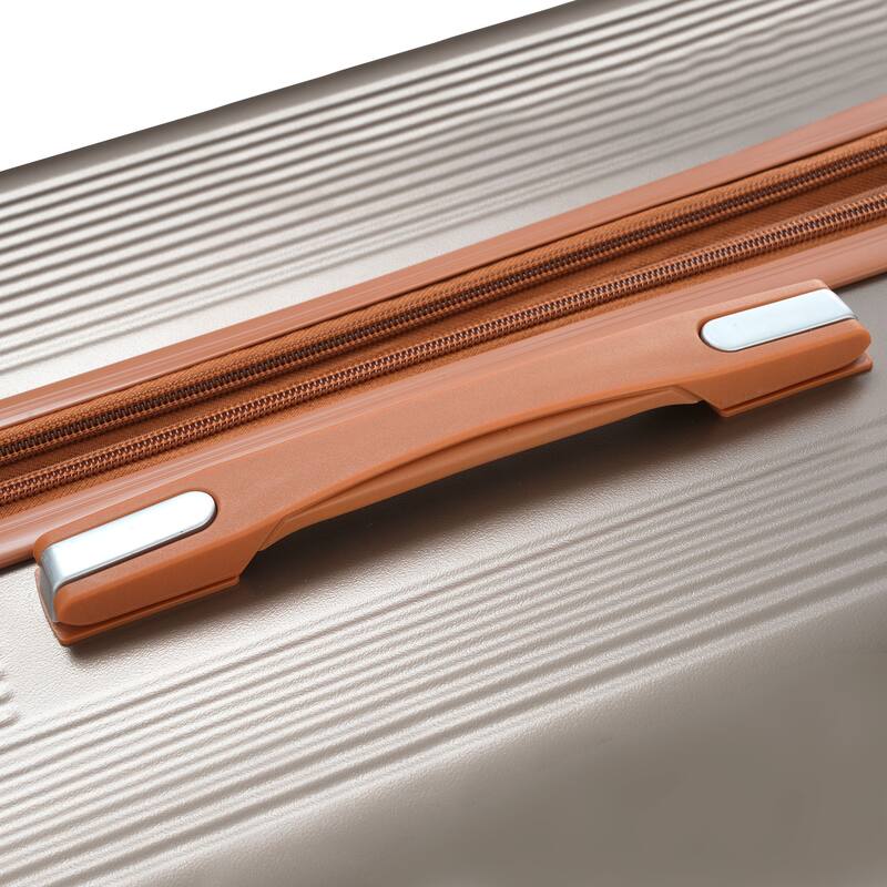 3 Piece Hardside Lightweight Luggage Sets with Double Spinner 8 Wheels and TSA Lock