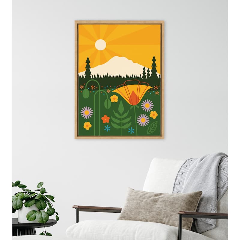 Kate and Laurel Sylvie Rainier Framed Canvas by Amber Leaders Designs