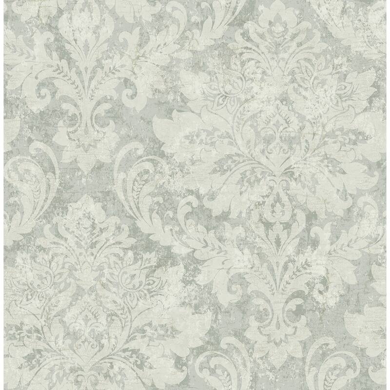 Seabrook Designs Roselyn Antique Damask Unpasted Wallpaper