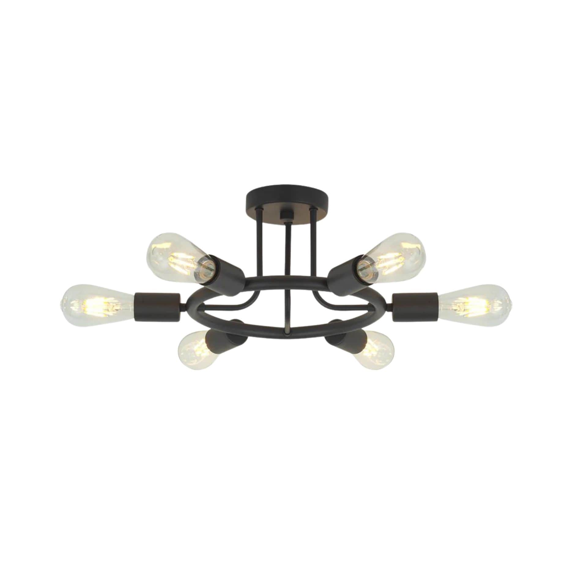 6 Light Modern Semi Flush Mount Ceiling Light - 26