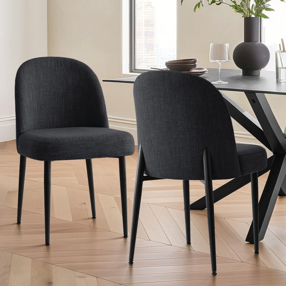 Linen Upholstered Dining Chair(Set of 2)