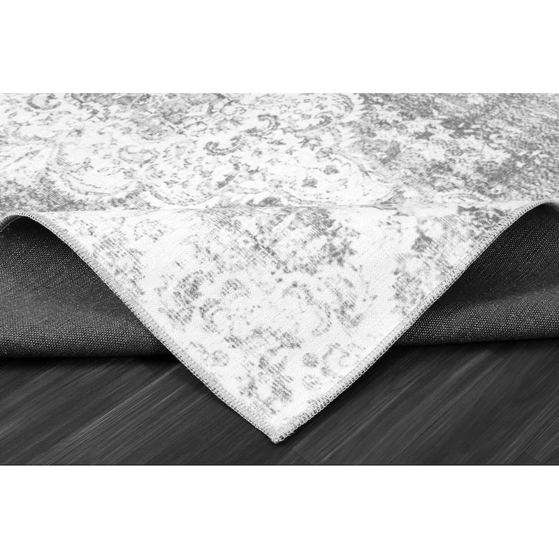 Vintage Medallion Machine Washable Non Slip Area Rugs for Living Room Bedroom Kitchen