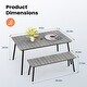 preview thumbnail 38 of 37, Outdoor 3/5/6-Piece Furniture Patio Dining Set with Rectangular Table