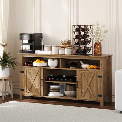 Coffee Bar Cabinet - 15.7"D x 59.5"W x 30"H