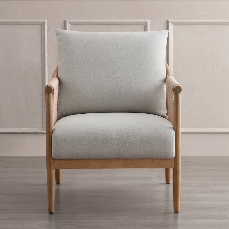 Lynn Accent Chair with Braid Wood Arm