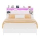 preview thumbnail 64 of 75, Bed Frame with Charging Station and RGB LED Lights, Sturdy Platform Bed with Storage Headboard,