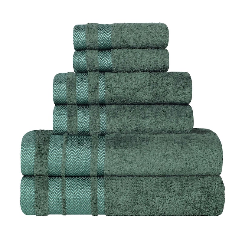 Superior Hays Cotton Medium Weight 6 Piece Bathroom Towel Set