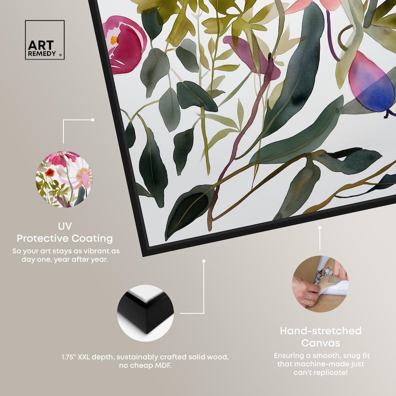 Watery Petals I Canvas by Art Remedy