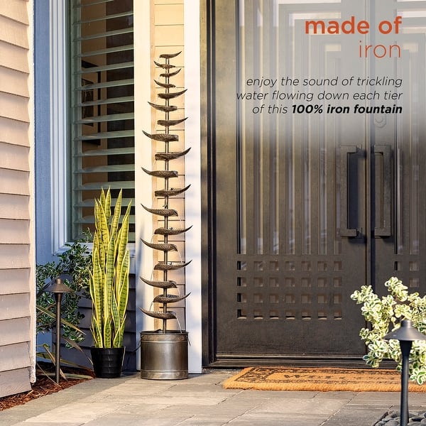 Alpine 70 Inch Indoor Outdoor Metal Tiered Floor Water Fountain Overstock 12428458