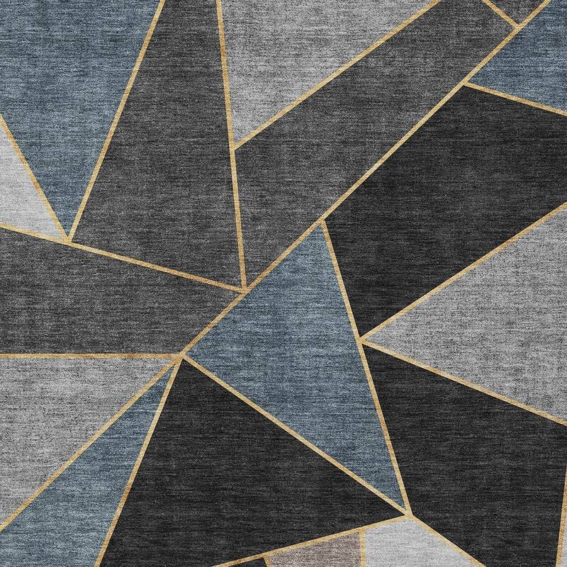 HomeRoots Geometric Transitional Rectangle Outdoor Rug