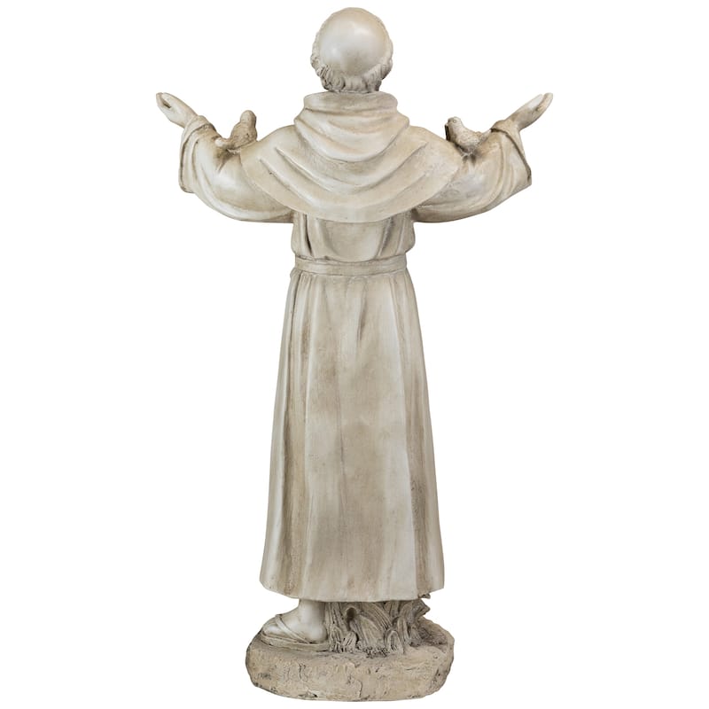 St. Francis of Assisi with Birds Outdoor Garden Statue - 24"