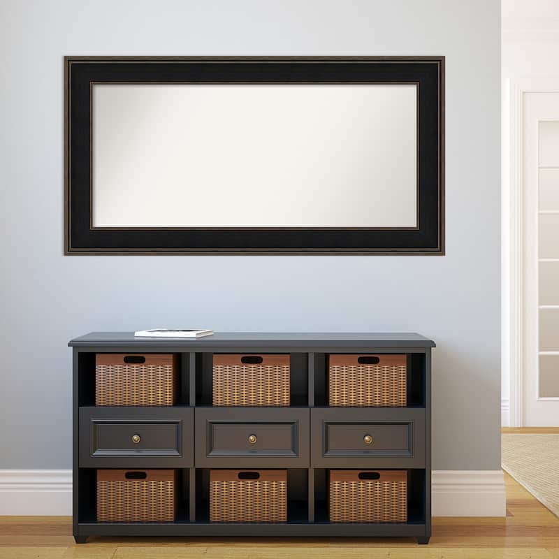 Wall Mirror Choose Your Custom Size-Oversized, Mezzanine Espresso Wood