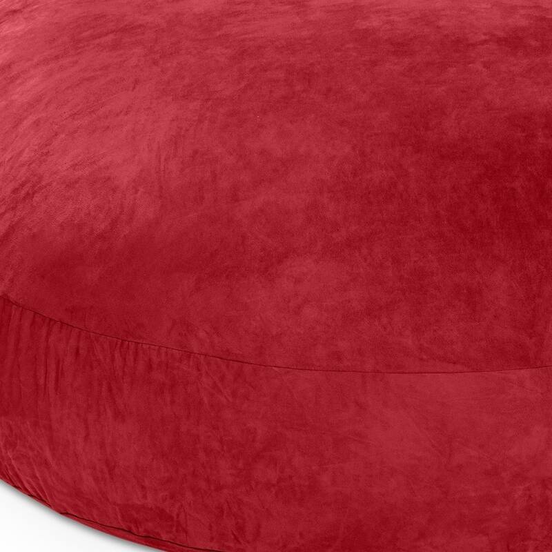 HomeRoots 72" Cinnabar Microsuede Bean Bag Chair