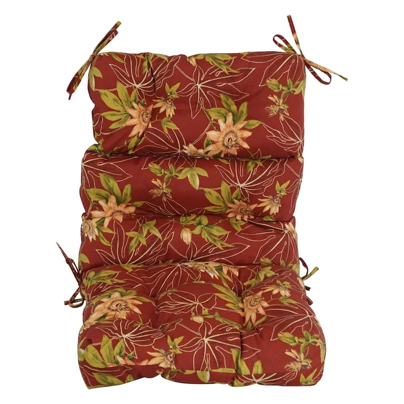 Multi-section Tufted Outdoor Seat/Back Chair Cushion (Multiple Sizes)