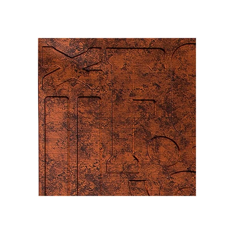 FASÄDE Alphabet 4-foot x 8-foot PVC Wall Panel in Moonstone Copper