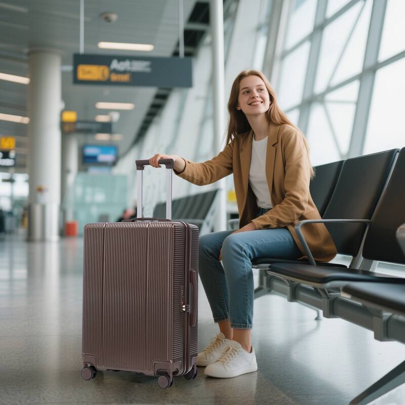 3 PCS Spinner Wheel Luggage in ABS, TSA Combination Lock