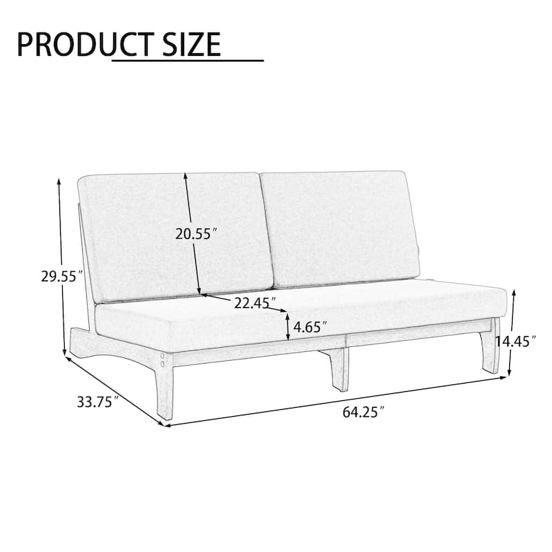 64'' Outdoor Patio Sofa