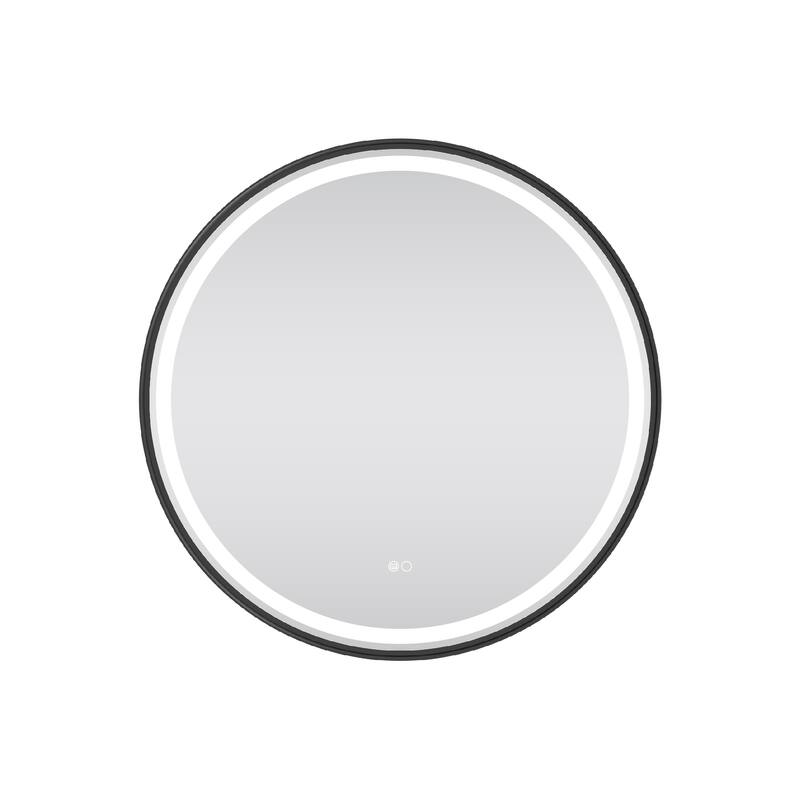 Wall Mounted Bathroom Framed LED Mirror With Anti- Fog,Memory Function And Dimmable Light Touch Sensor
