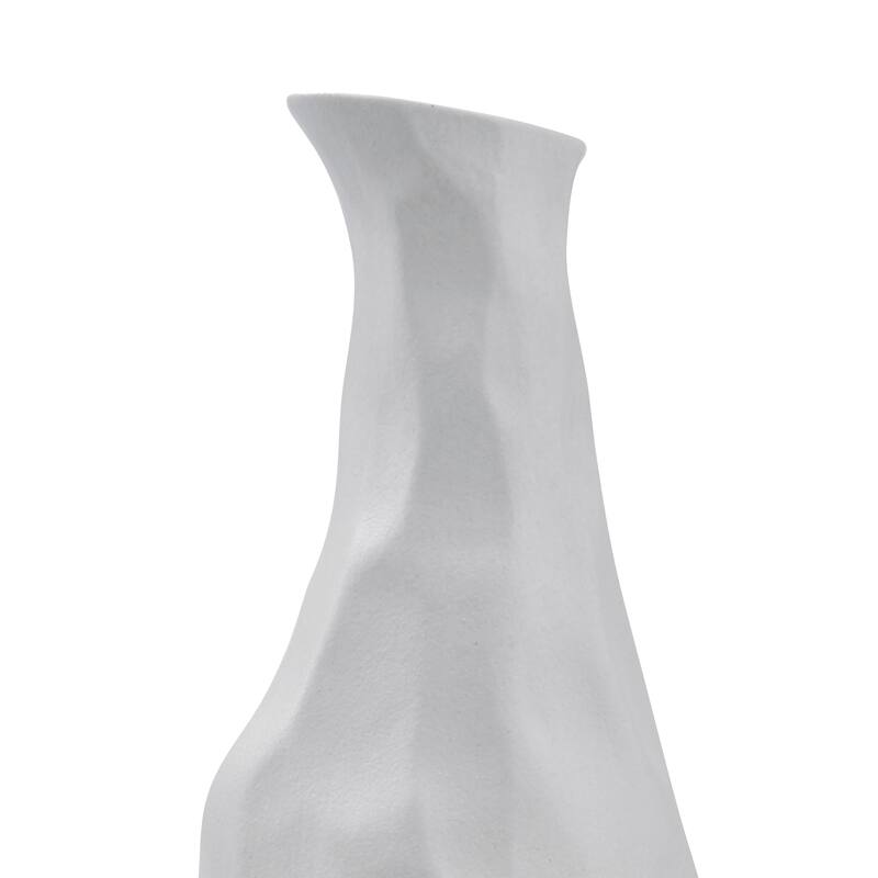 Renwil Blouin Indoor Ceramic Stoneware Vase, White Semi-Gloss