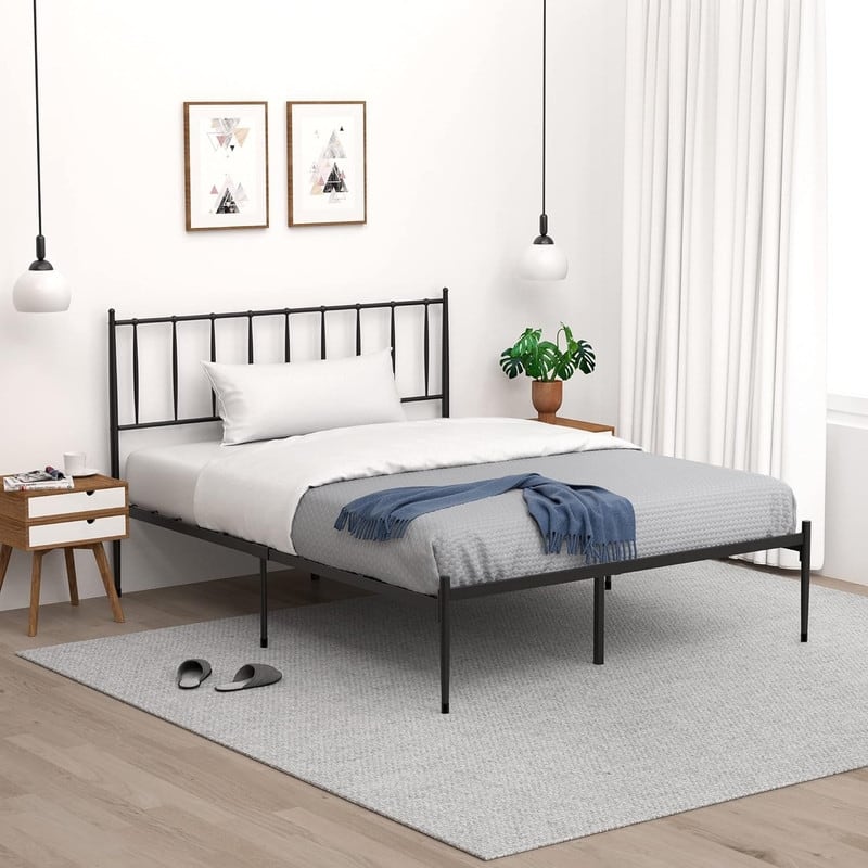 Metal Platform Bed Frame with Storage