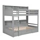 preview thumbnail 13 of 24, Twin Wooden Bunk Bed with Shelves and Drawer