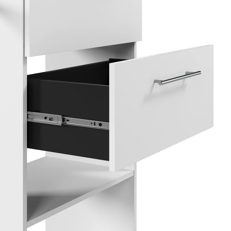 Carina Closet 24W Organizer with Shoe Shelves, Rods, Cubbies by Bestar