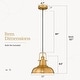 preview thumbnail 4 of 17, 1-Light Industrial Farmhouse Single Dome Pendant Light Hanging Lamps - ‎11 x 11 x 8.5 inches