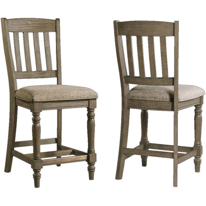 Balboa Park Roasted Oak Chairs with Cushion Seat (Set of 2)