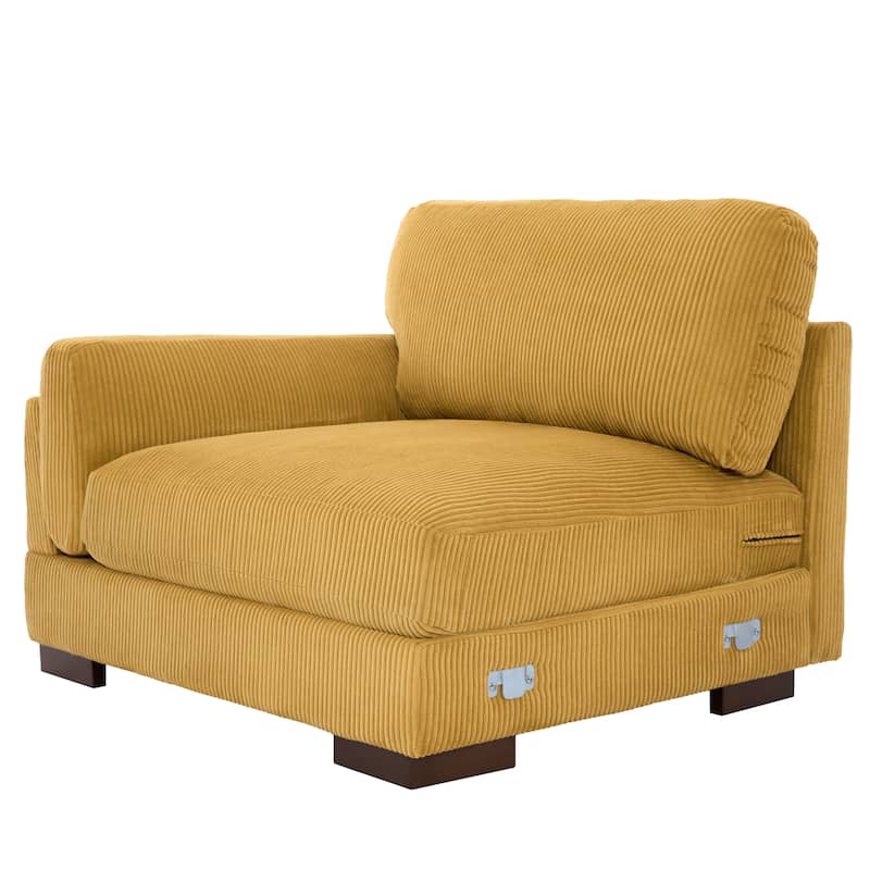 90" Oversized Modular Sectional Corduroy Sofa