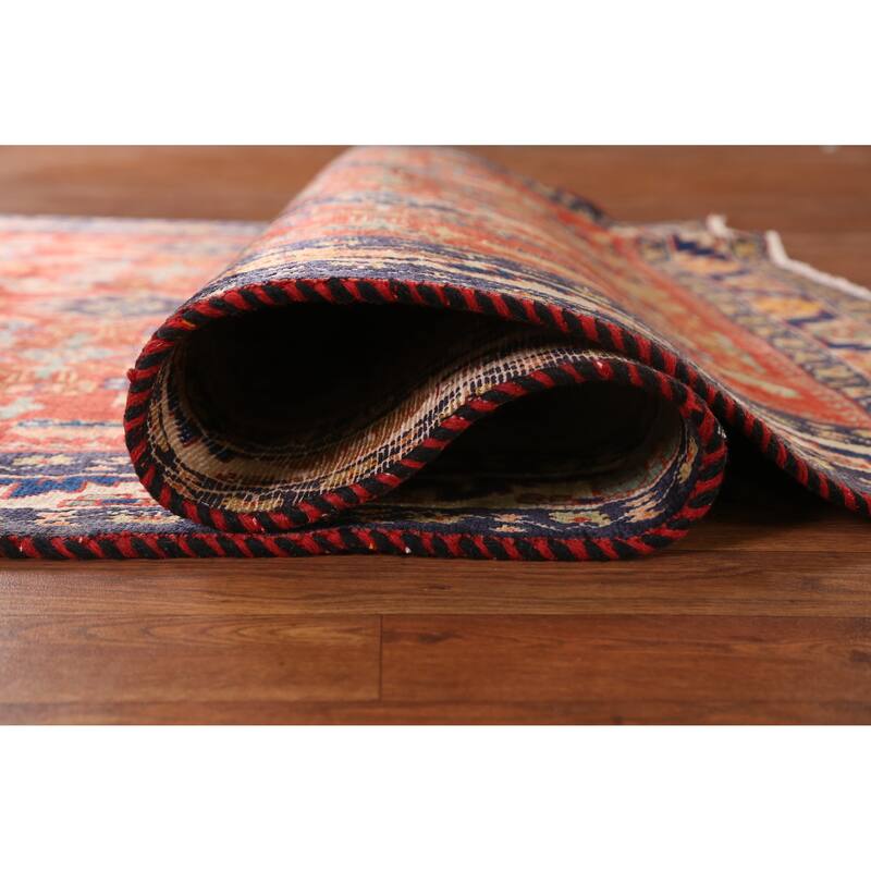 Hand Knotted Oriental 100% Wool Carpet Traditional All-Over Oranges & Rust Kashkoli Area Rug - 7' 8'' X 5' 0''
