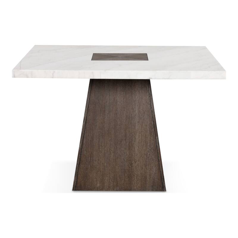 Furniture of America Evangeline Modern Dark Walnut Genuine Marble Top 54-inch Square Counter Height Dining Table