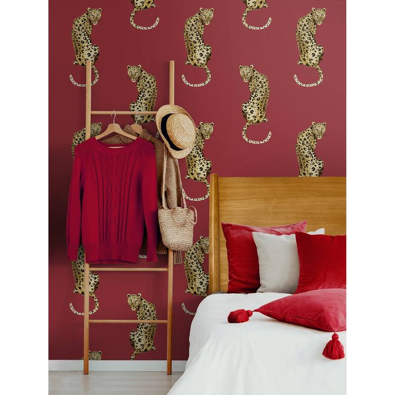 Daisy Bennett Designs Leopard King Peel and Stick Wallpaper