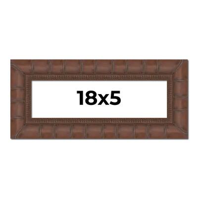 18x5 Frame Pewter Solid Wood Picture Frame Width 1.625 Inches | Interior Frame Depth 0.6875 Inches
