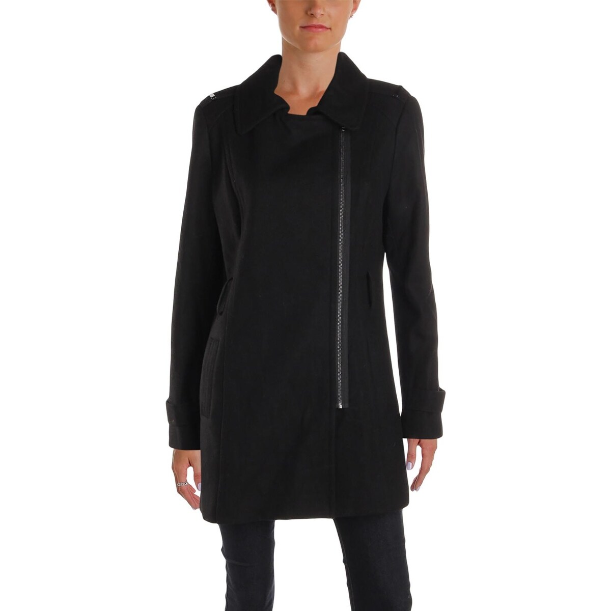 Shop Kenneth Cole Reaction Womens Coat Winter Wool Blend L On